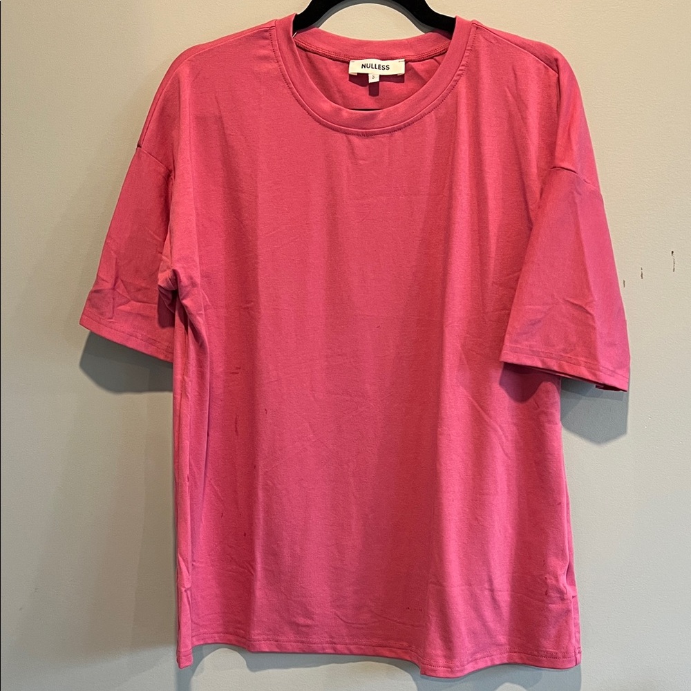 Men’s Short-Sleeve Crewneck T-Shirt in Bright Pink